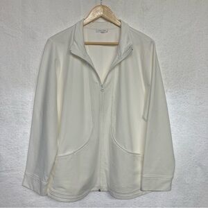 Talbots Creamy White Athleisure Activewear Jacket - 2X